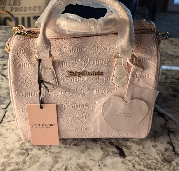 🆕📢📢 Last One... Juicy Couture Heart Embossed Satchel - Picture 4 of 11